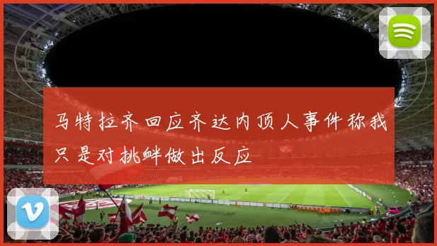 马特拉齐回应齐达内顶人事件称我只是对挑衅做出反应