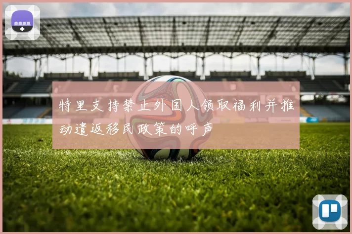 特里支持禁止外国人领取福利并推动遣返移民政策的呼声
